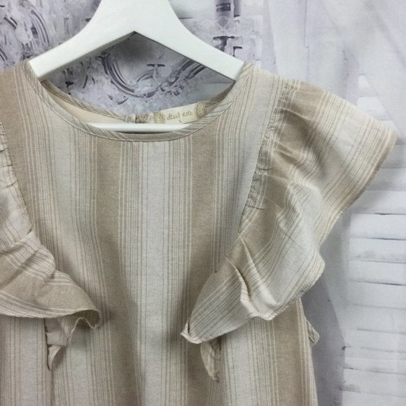 Alter'd State Cream Ruffle Midi Dress L NWT - Picture 3 of 9